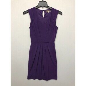 Banana Republic Women Sleeveless Sheath Dress Size 2 Purple Polyester M136 -25